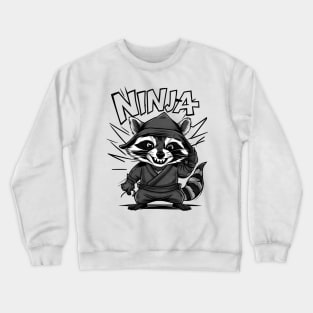 Ninja raccoon cute Crewneck Sweatshirt